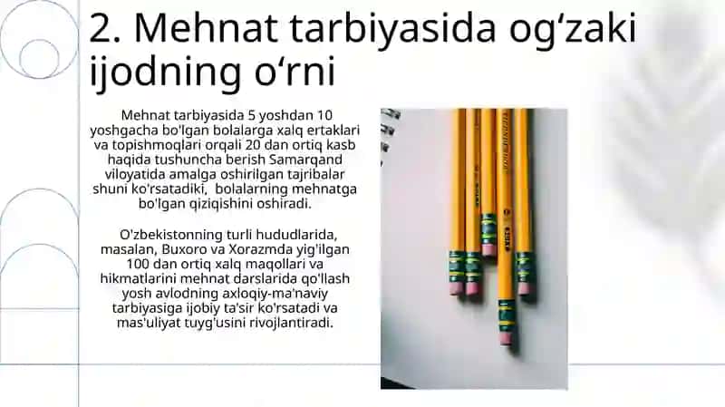 Xalq ogʻzaki ijodiyotidan mehnat tarbiyasida foydalanishning samaradorligini baholash 4