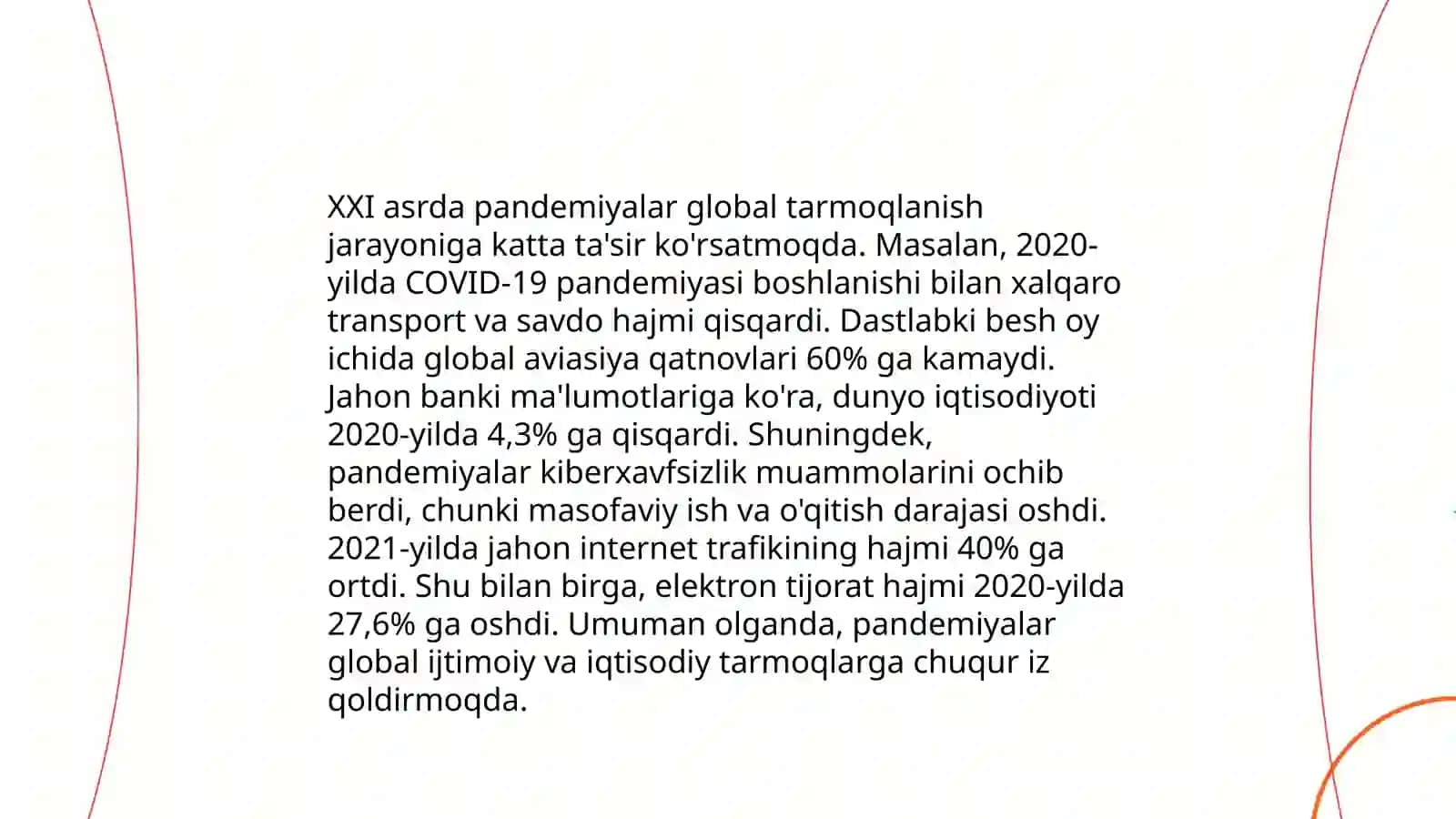 Pandemiya XXI asrning global muommosi va uning oqibatlari 4