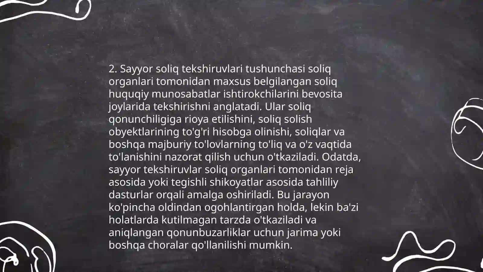 Sayyor soliq tekshiruvlarini oʻtkazish tartibi 4