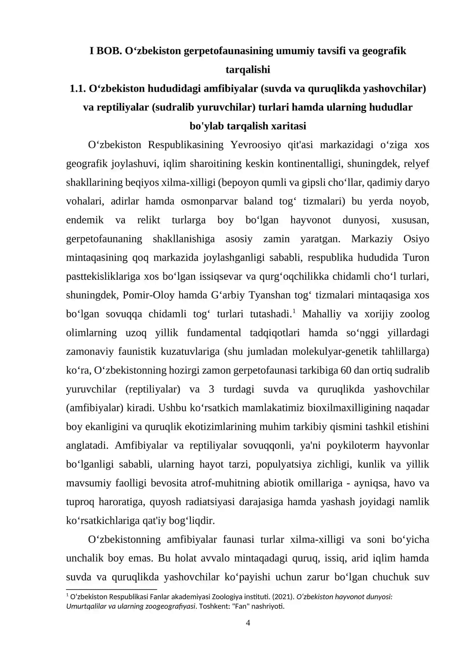O‘zbekiston gerpetofaunasi tarqalishi, ekologiyasi va ahamiyati 4