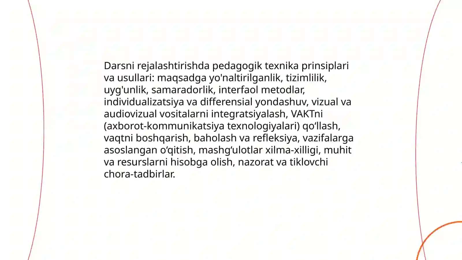 Pedagogik texnikani egallash maxorati 4