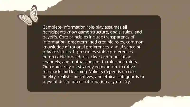 Role-play method — Complete information 4