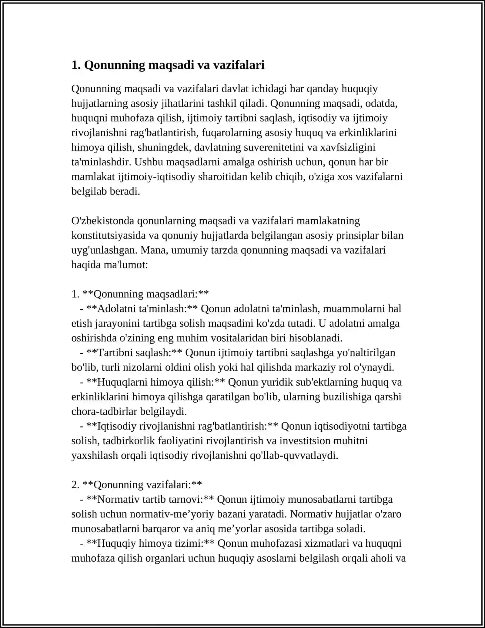 MAXSULOT VA XIZMATLARNI SERTIFIKATLASHTIRISH TO'G'RISIDAGI QONUN referat 4