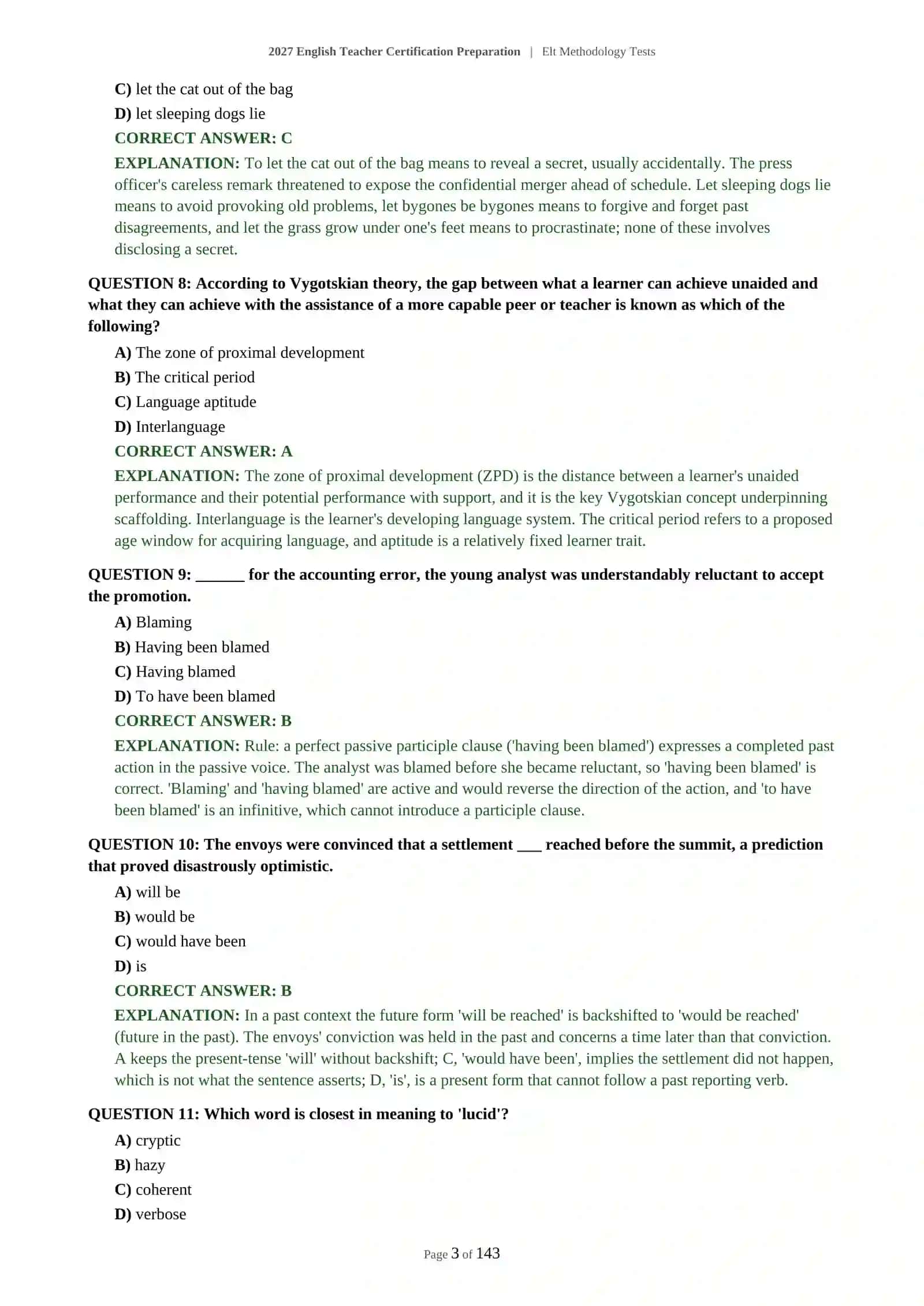 Teacher Certification Preparation 4