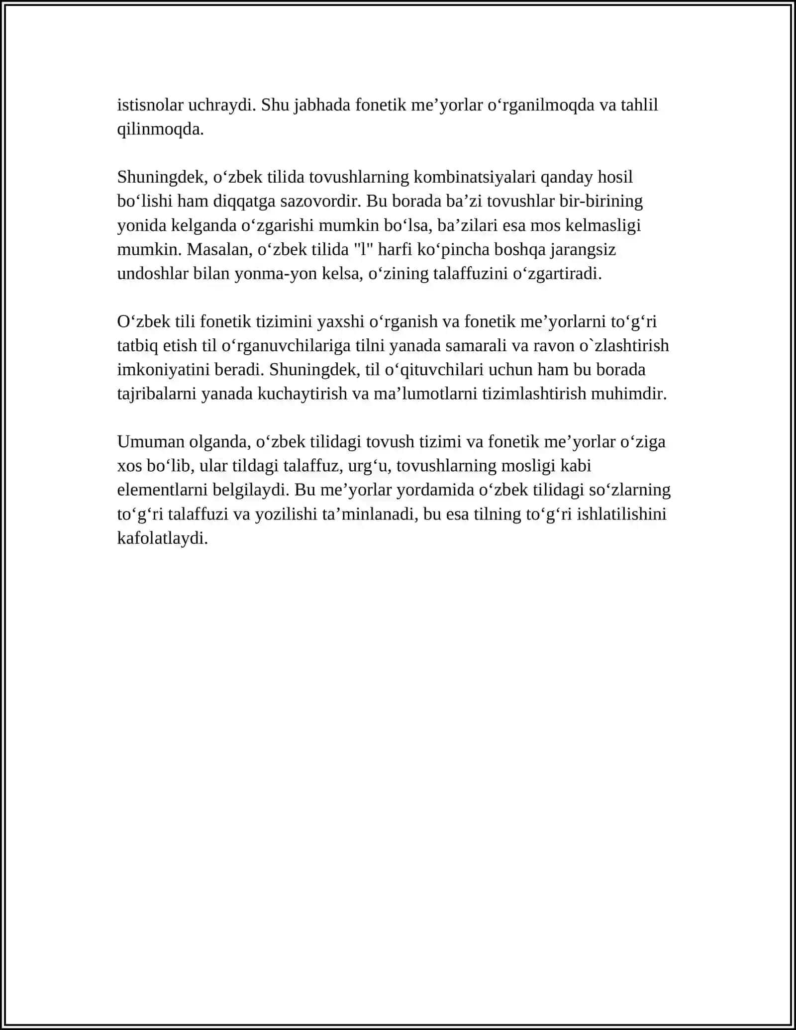 O'ZBEK ADABIY TIL ME'YORLARI 4
