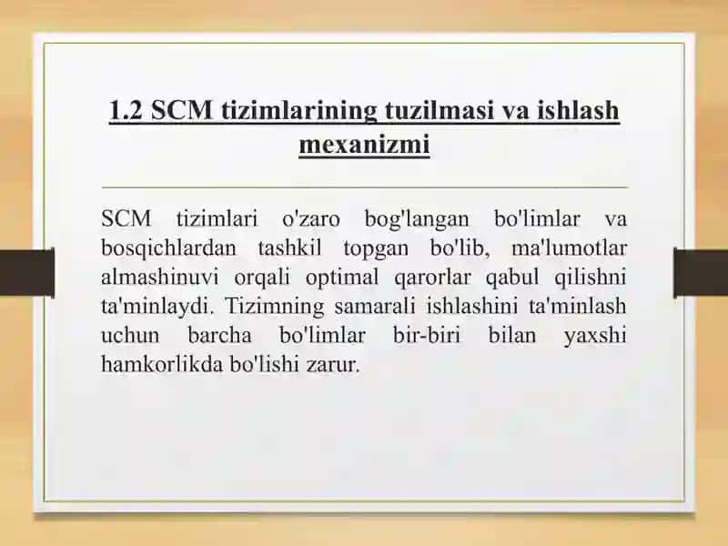 SCM (Supply Chain Management)tizimlari 4