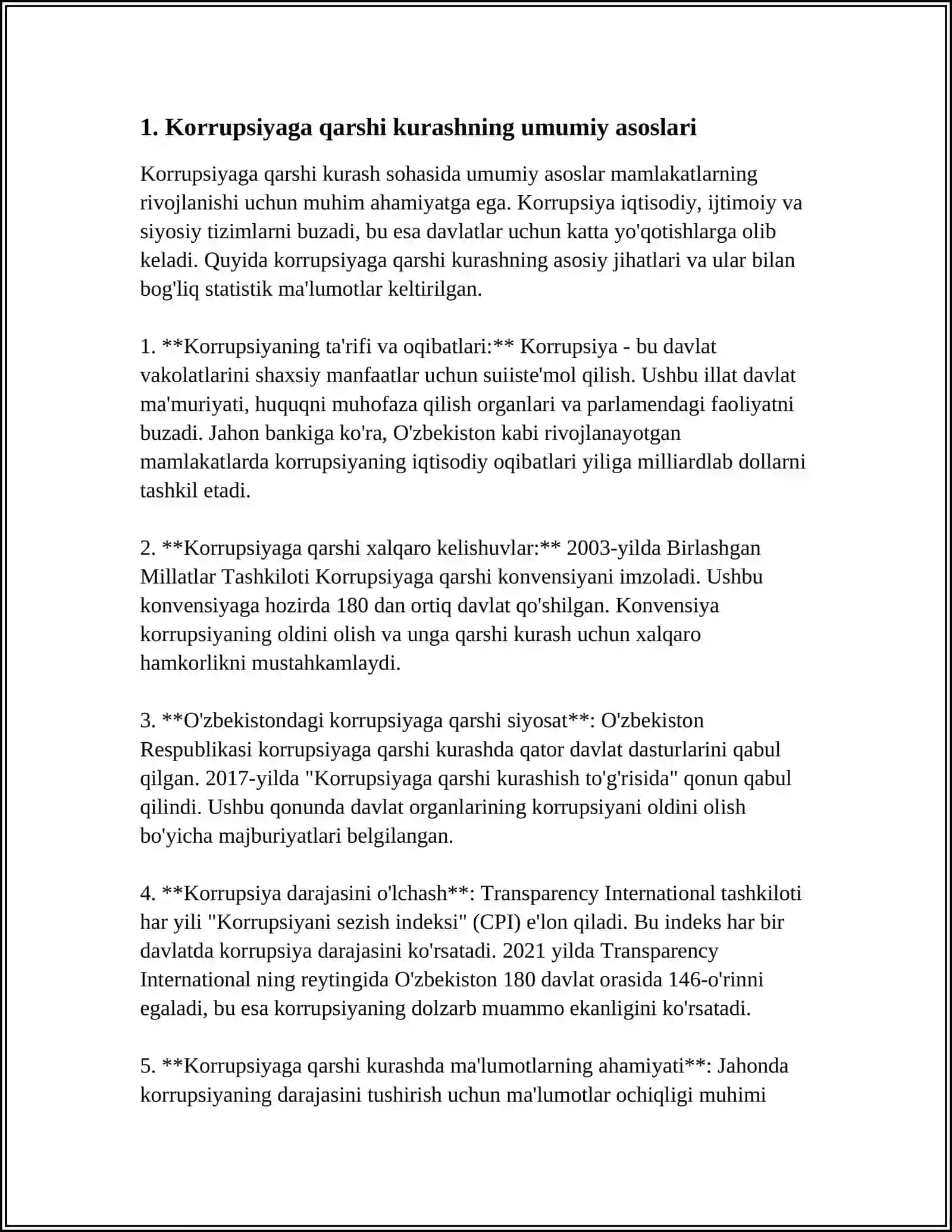 O‘zbekistonda "Korrupsiyaga qarshi kurash toʻğrisidagi " yangi qonunning mazmun mohiyati bilan tanishish 4
