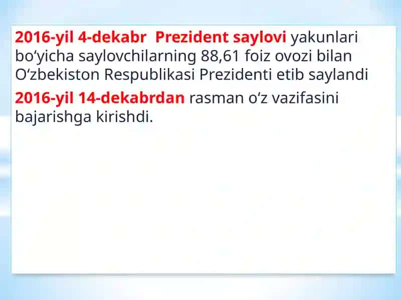 Shavkat Mirziyoyev novator rahbari 4