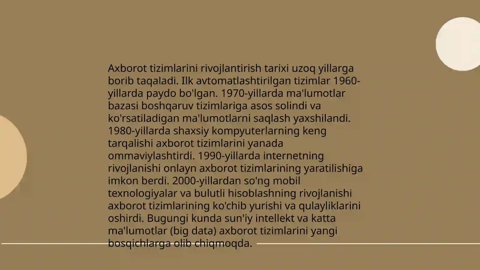 Axborot tizimlari va ularning imkoniyatlari 4