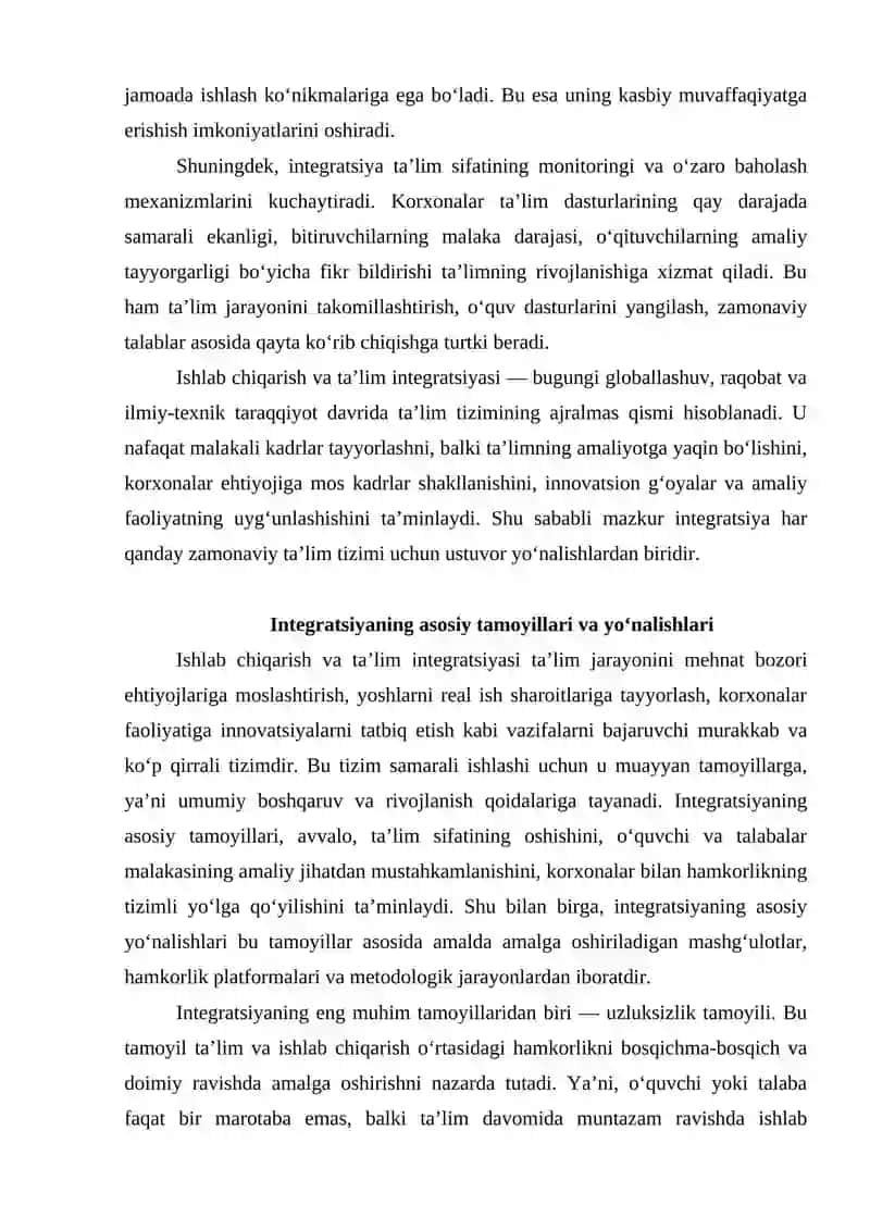 Ishlab chiqarish va ta'lim integratsiyasi 4