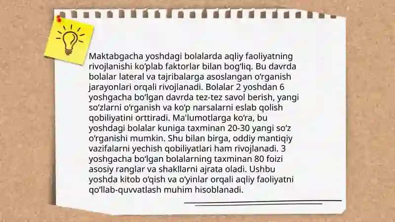 Aqliy tarbiyaning maqsadi va vazifalari 4