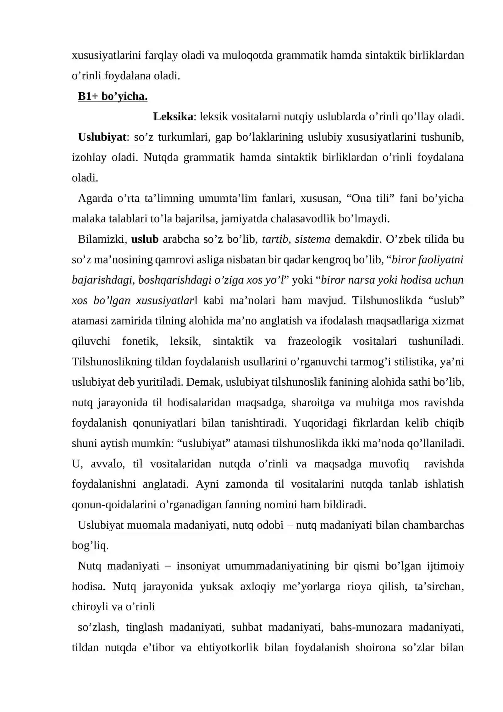 Nutq uslublari ustida ishlash metodikasi 4