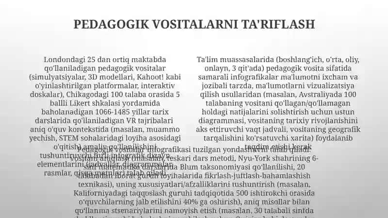 Amaliy dasturlarda pedagogik vositalar yaratish bòyicha info grafik tayyorlash 4