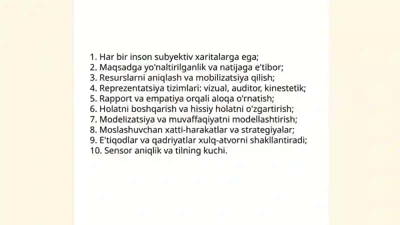 Neyrolingvistik dasturlash texnologiyasi 4