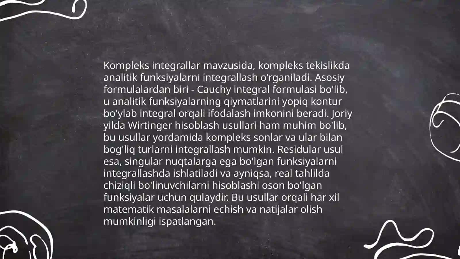 Kompleks o‘zgaruvchili funksiyalarning integrali va uni hisoblash 4