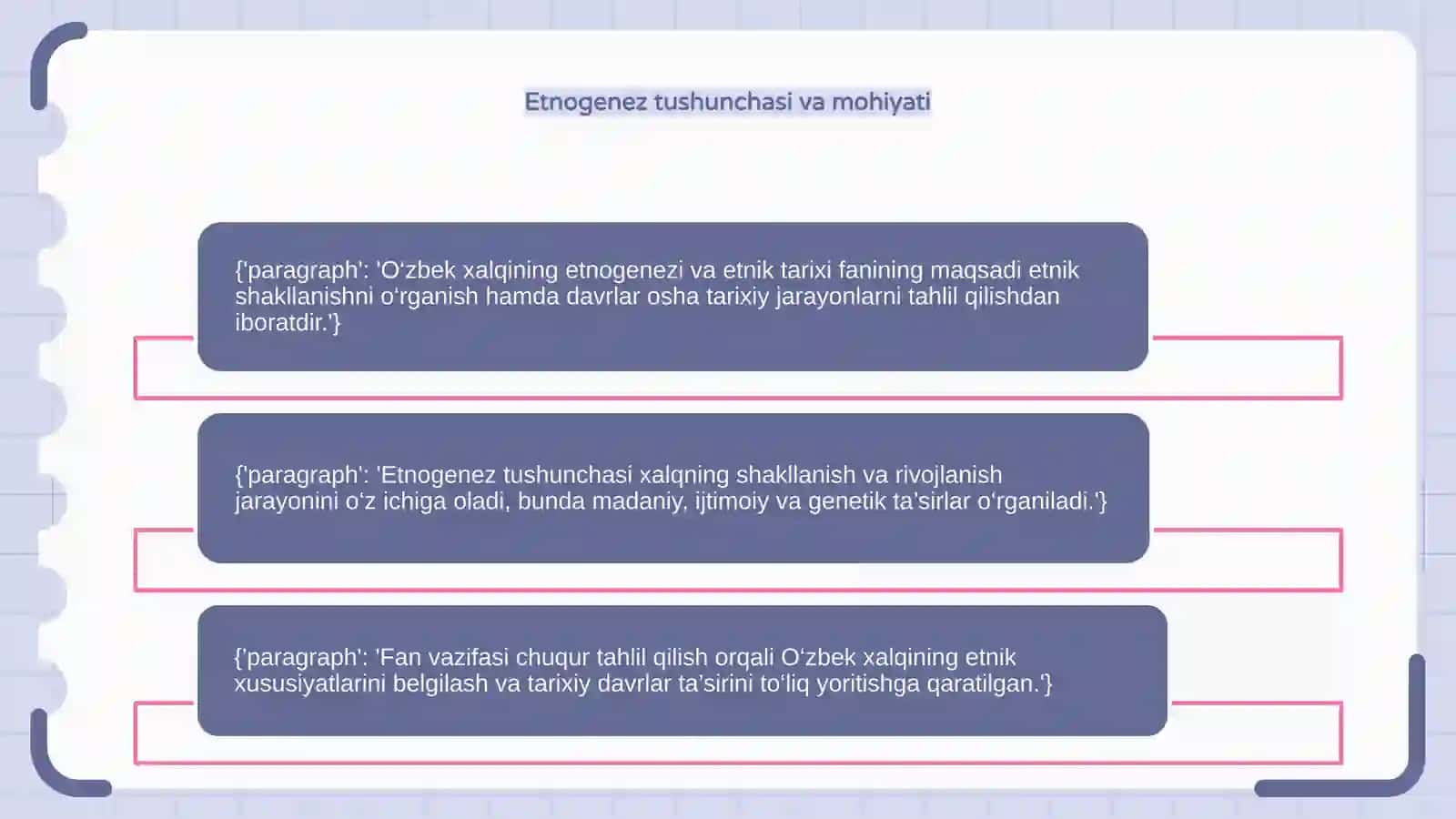 O’zbek xalqining etnogenezi va etnik tarixi fanining maqsad va vazifalari 4