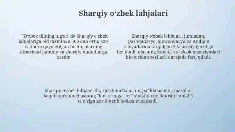 Oʻzbek shevalari tasnifi 4