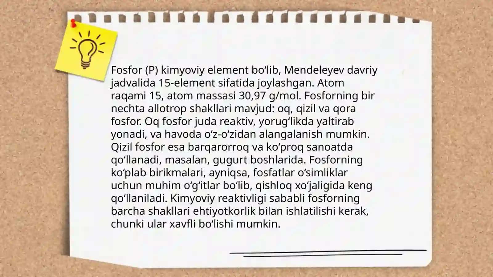 V A guruhidagi (P-fosfor,N-azot) hossalari va ishlatilishi 4