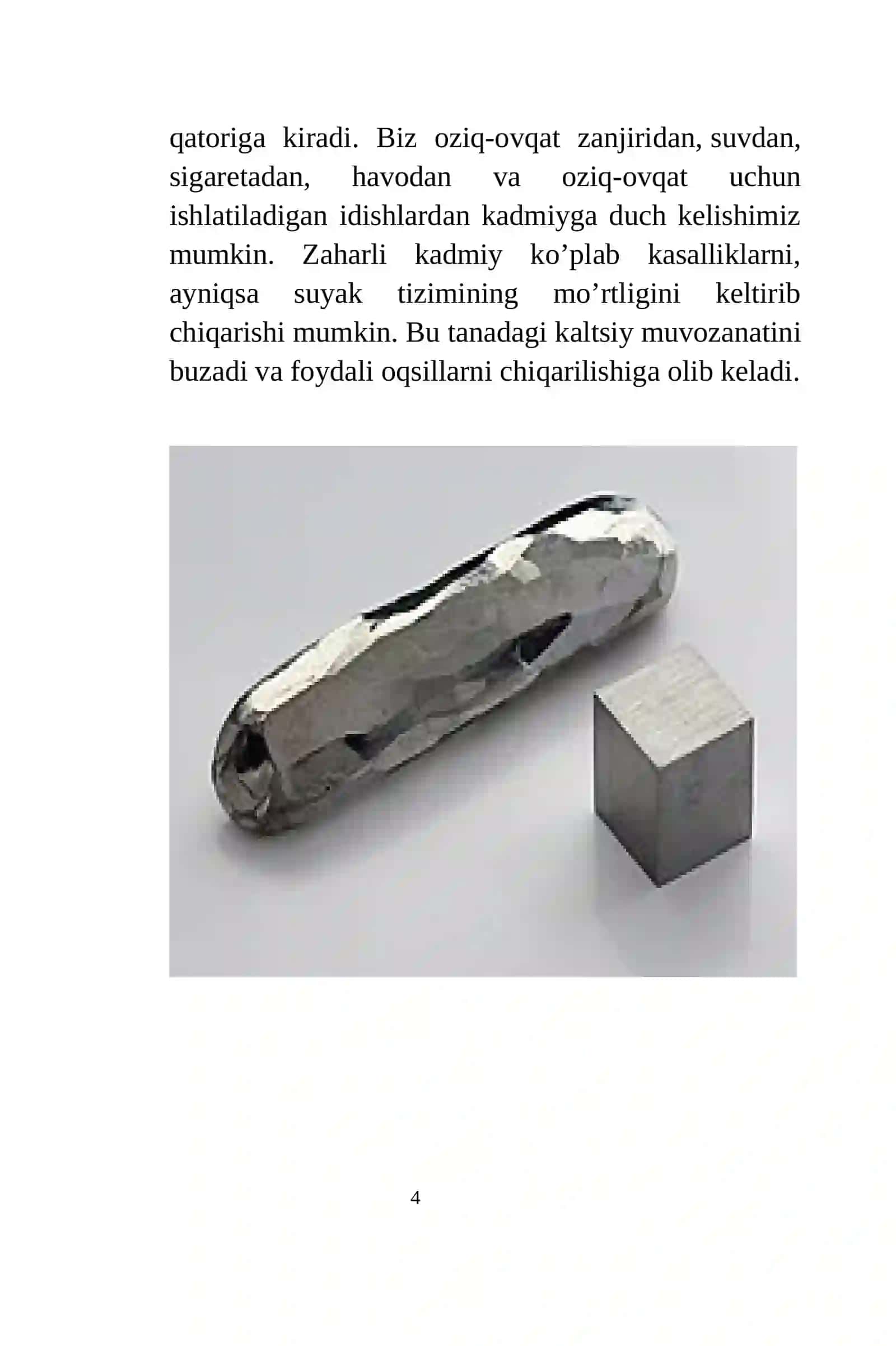 Kadmiyning ishlatilishi, va kadmiyning zararlari 4