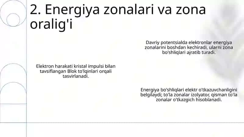 Davriy maydonlarda elektronni harakati 4