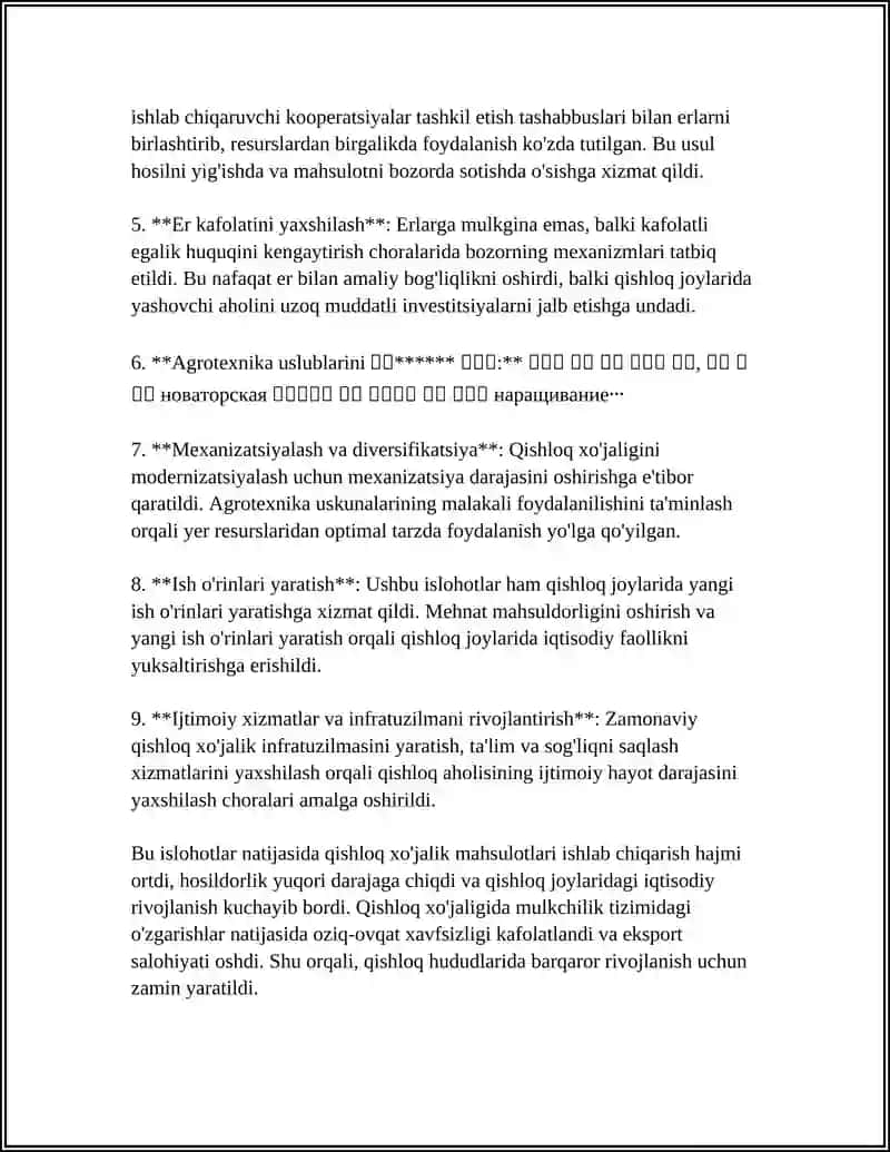 QISHLOQ XO'JALIGI VA SANOAT SOHASIDAGI O'ZGARISHLAR 4