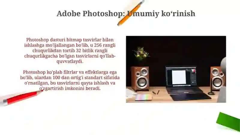Kompyuter grafikasi. Adobe Potoshop dasturi 4