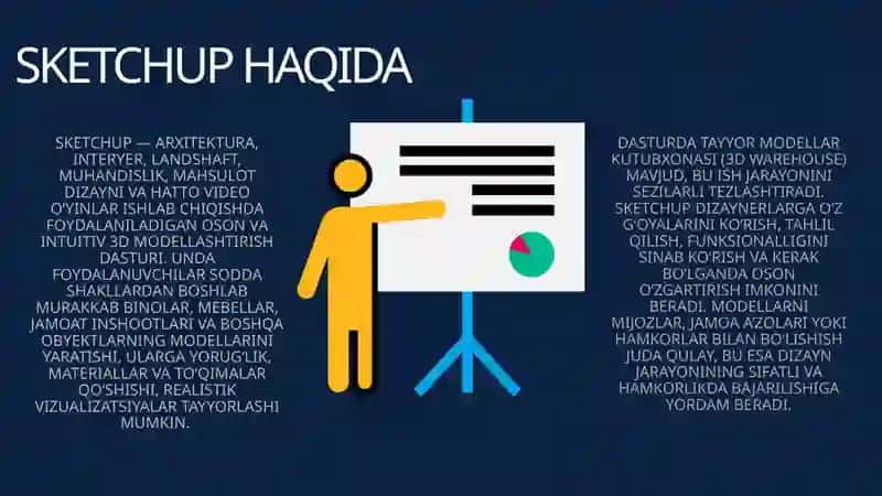 SKETCH UP DASTURIDA OB’EKTLAR YARATISH 4