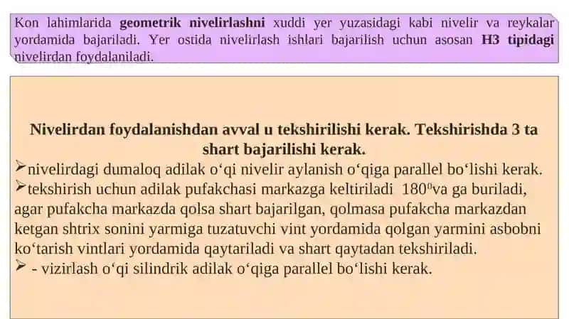 Kon Lahimlarida – Geometrik va Trigonometrik Nivelirlash 4