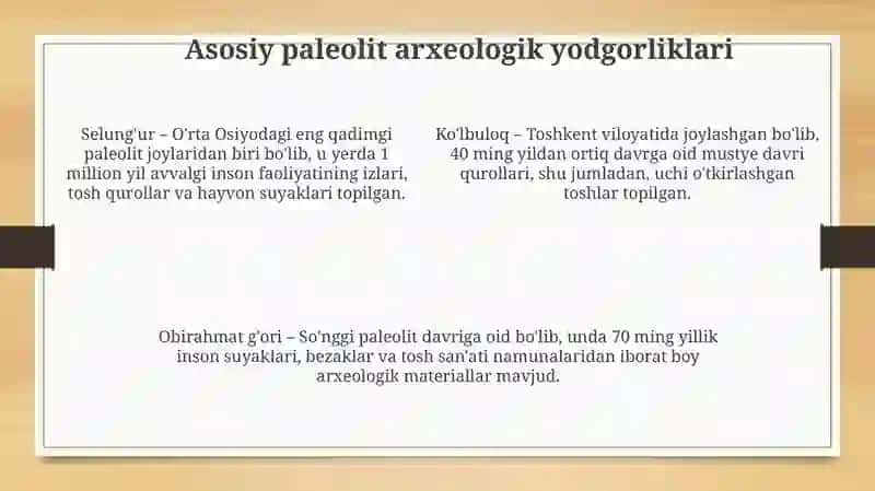 Mustaqillik davrida tosh davri arxeologiyasining o’rganilishi 4