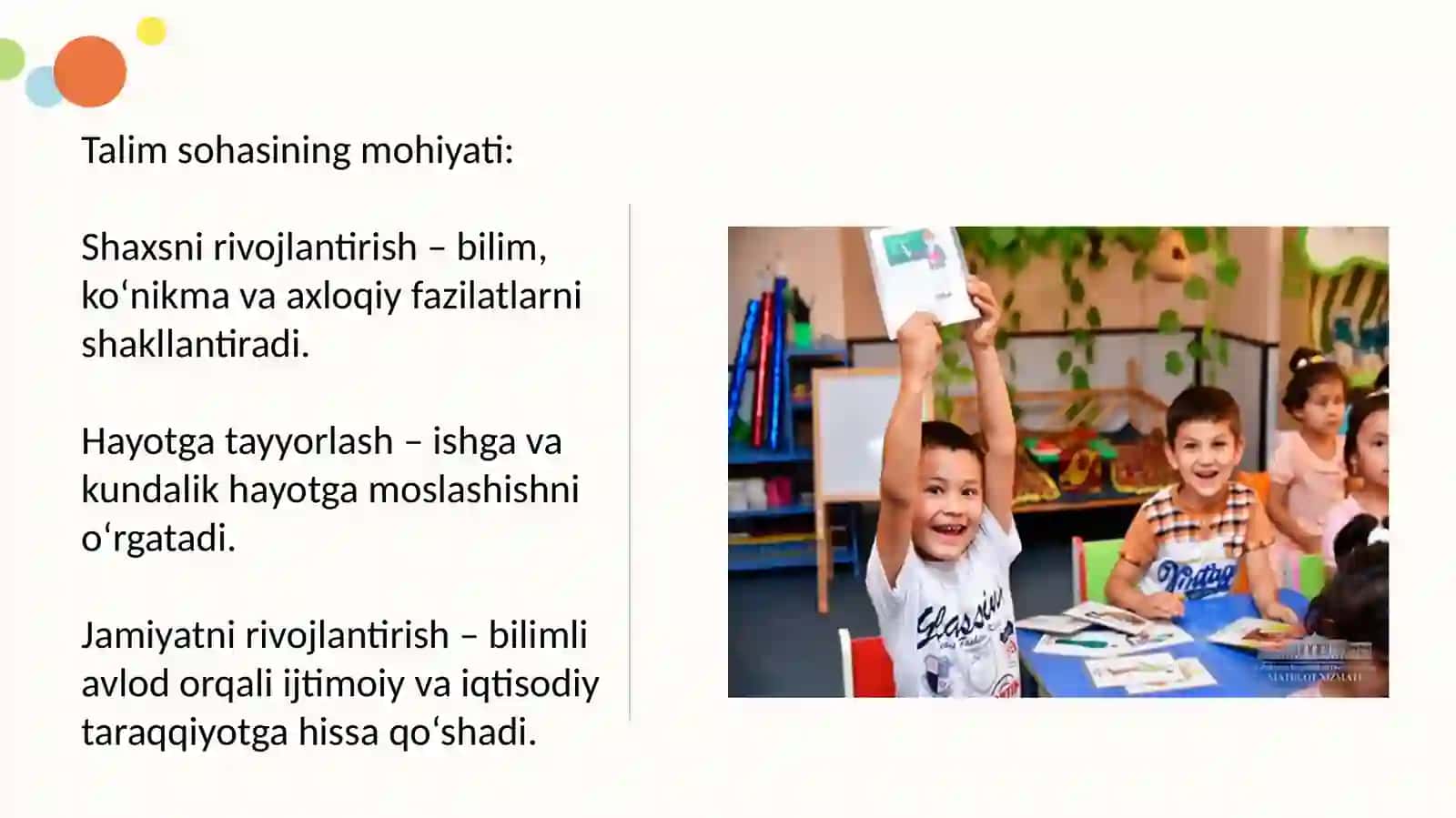 O'zbekiston respublikasida ta'lim sohasida amalga oshirilgan islohatlar. 4