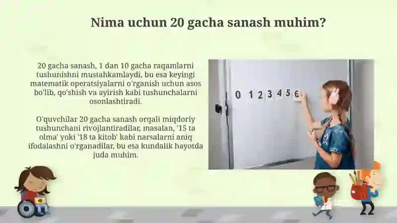 Sanash o'rgatish 4