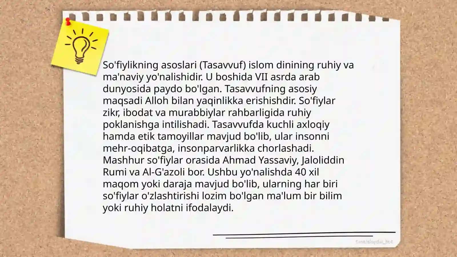 Tazkirot ul Avliyoda So'fiylar tarixi 4