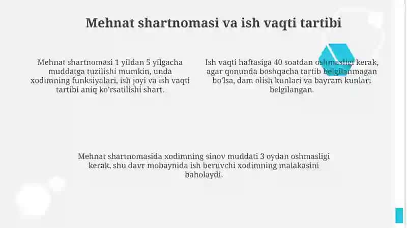 Mehlika Huquq va Mehnat Munosabatlariga Kirish 4