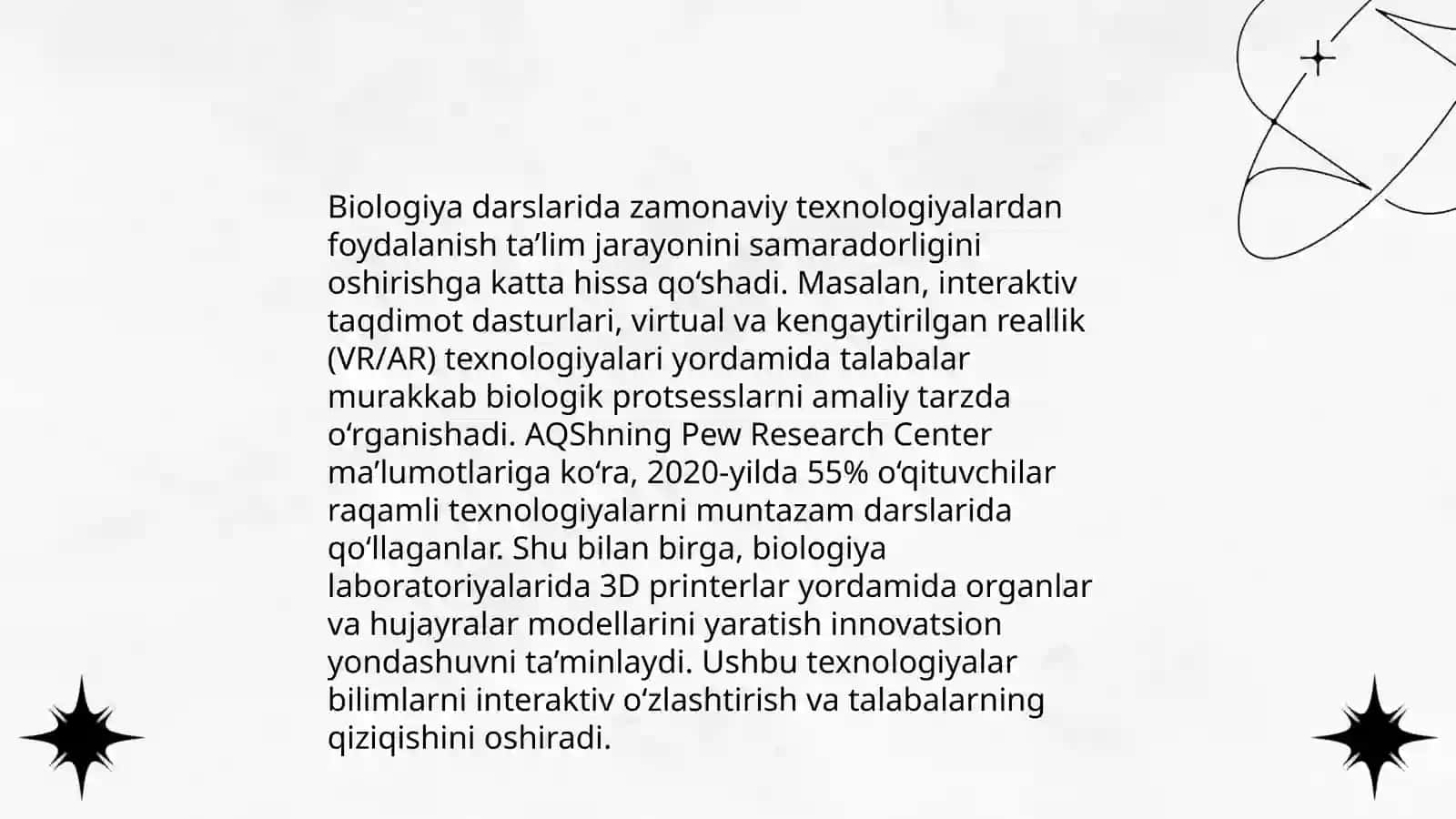 Biologiya fanlarda o'qitish metodlarini tashkil etish va tahlil qilish 4