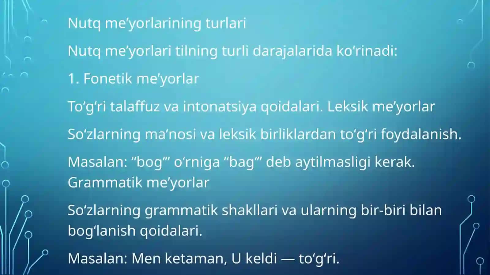 Nutq meʼyorlari 4
