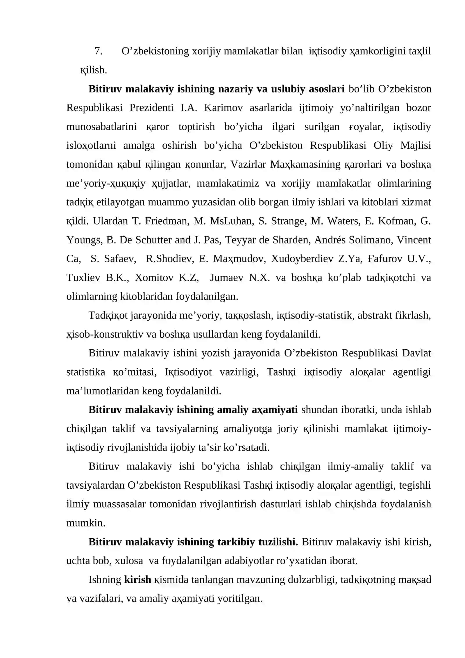 JAҲON IQTISODIYOTI GLOBALLASHUVNING XUSUSIYATLARI VA RIVOJLANISH TENDENSIYALARI 4