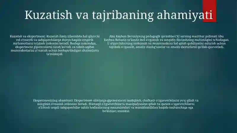 Abu Rayhon Beruniyning Pedagogik Qarashlari 4