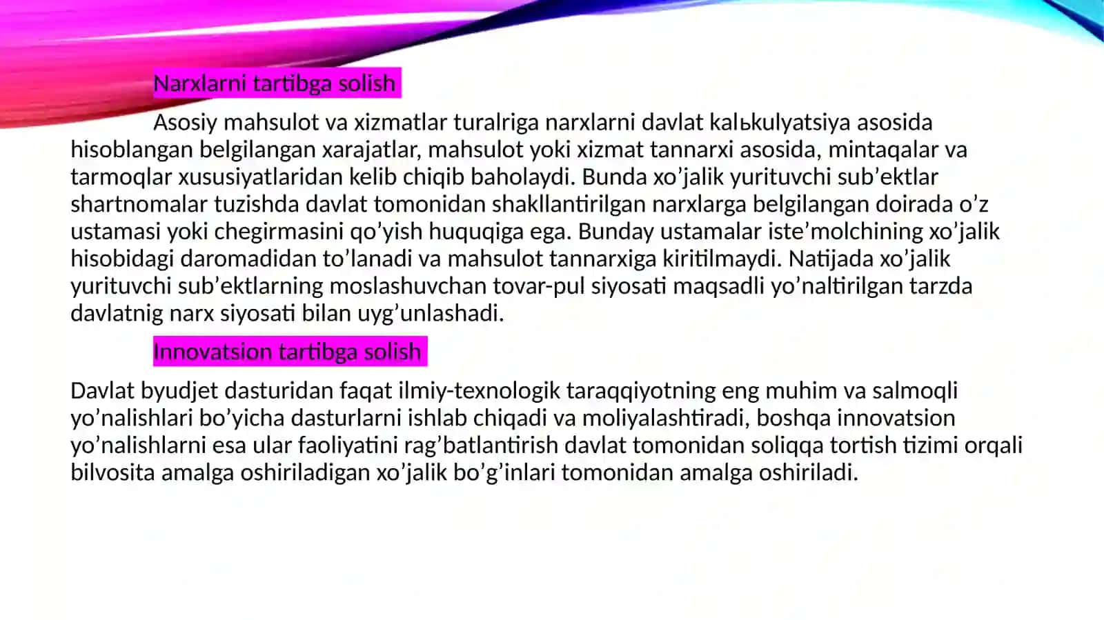 Iqtisodiy xavfsizlikni taminlashda davlatni tartibga soluvchi vazifalari. 4