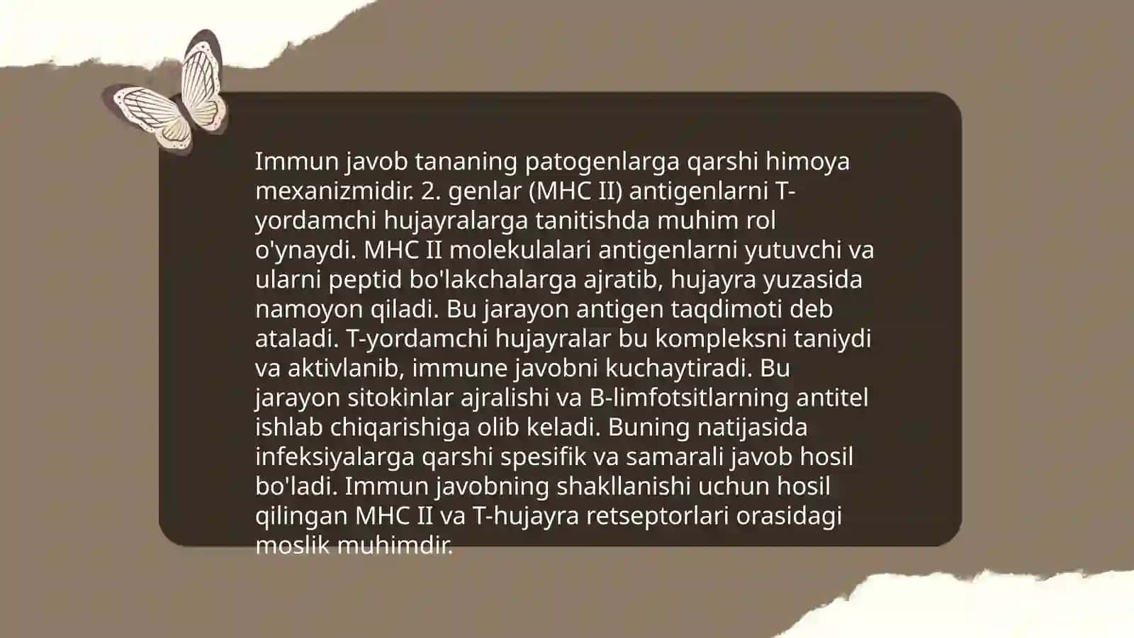 Immun javobning genetik nazorati 4
