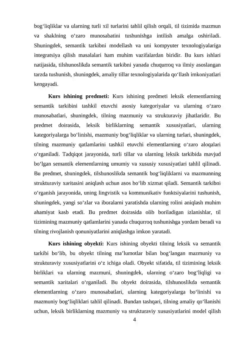 Leksemaning semantik tarkibi 4