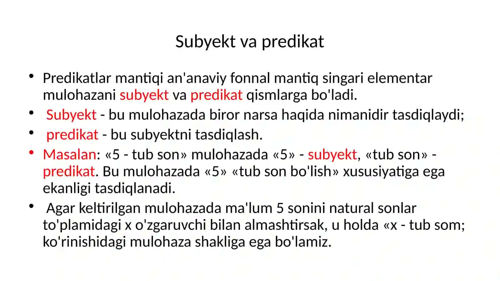 Predikatlar va ular ustida amallar 4