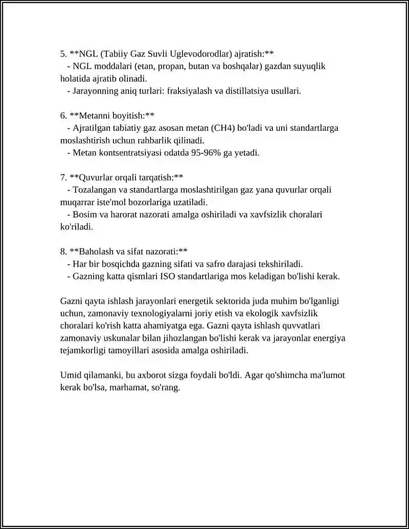 Gazni qayta ishlashga tayorlash 4