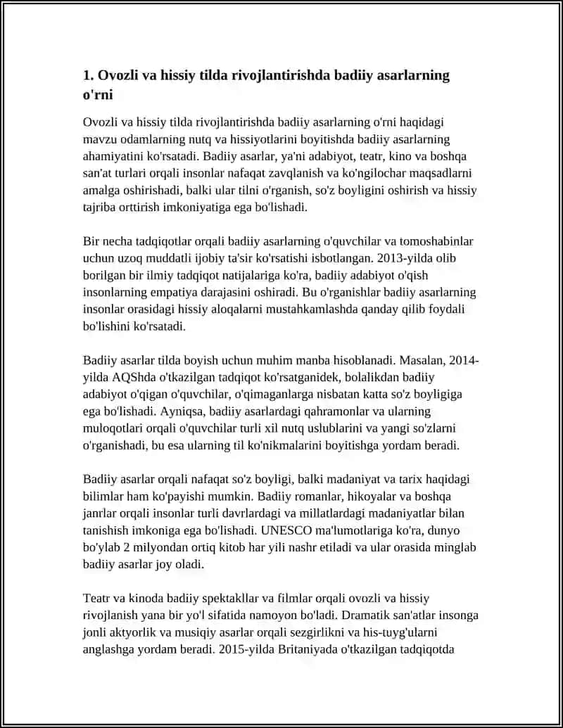 Ovozli va hissiy tilda rivojlantirishda badiiy asarlarning o'rni 4