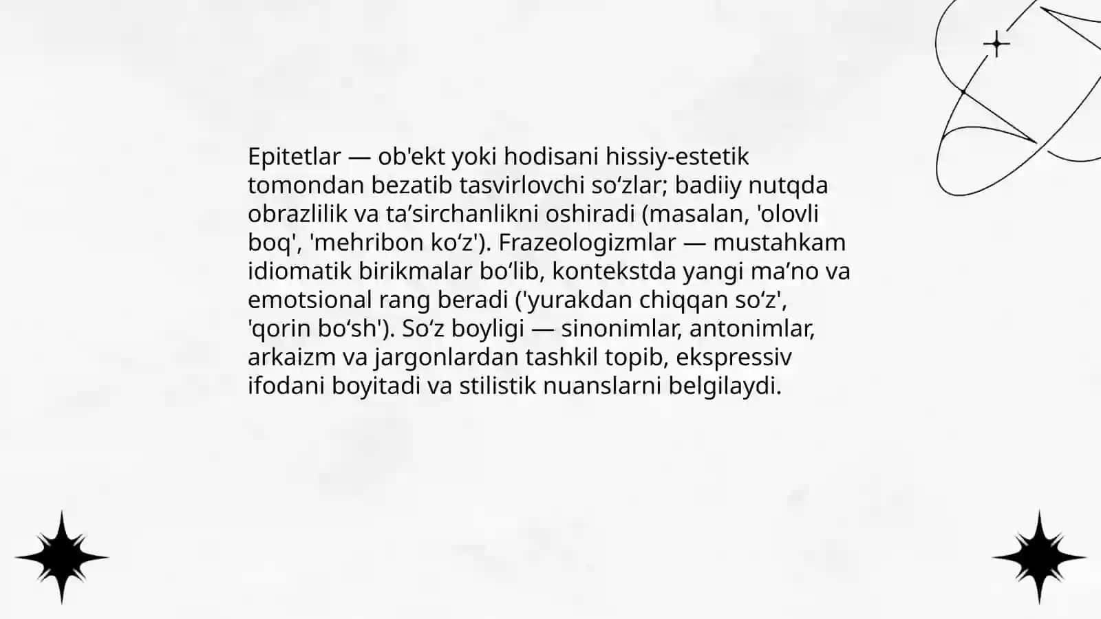 Oʻzbek tilida ekspressivlik ifodalanishining lisoniy va nolisoniy vositalari 4