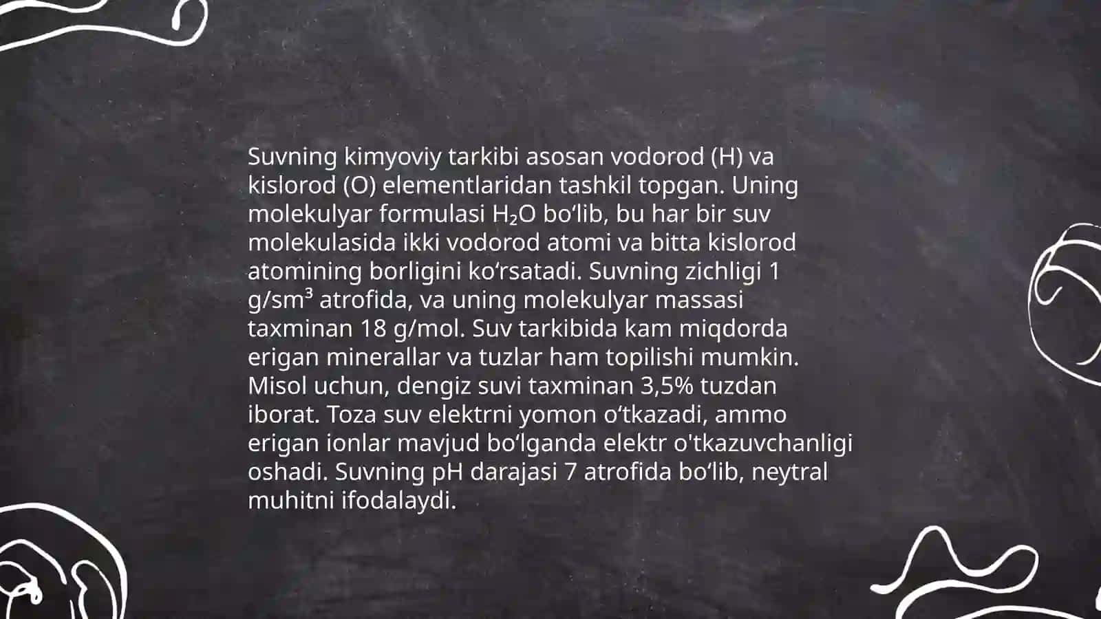 Suvning fizik va kimyoviy xususiyatlari 4