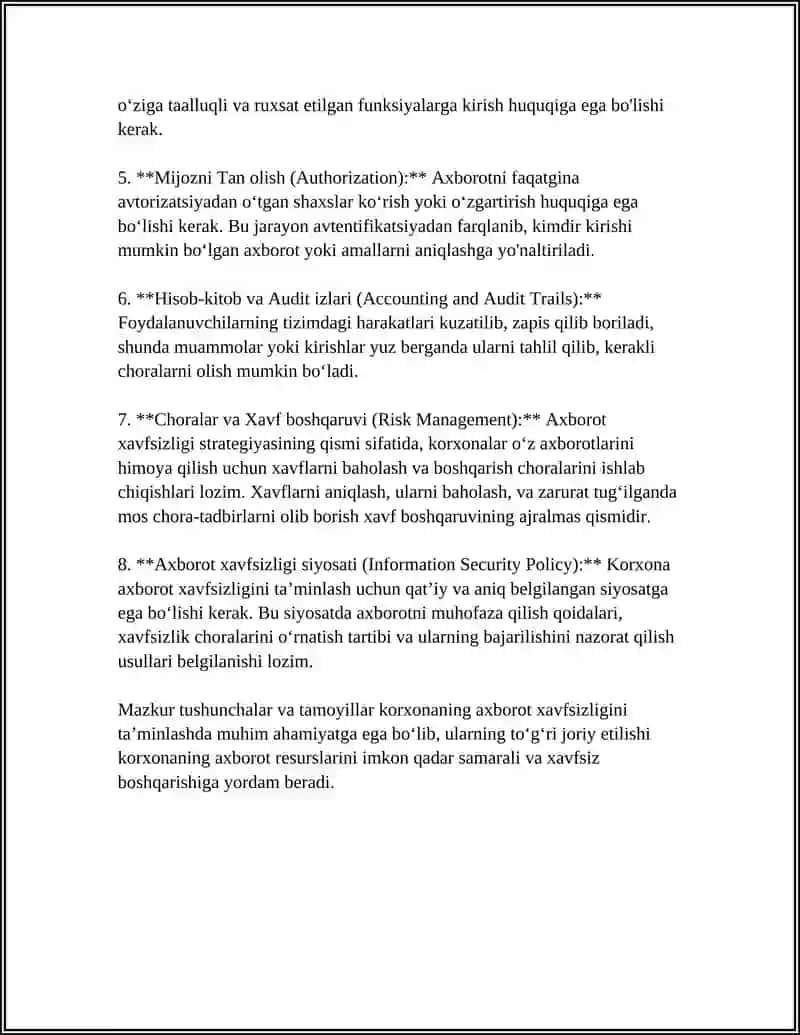 KORXONA FAOLIYATIDA AXBOROT XAVFSIZLIGI 4
