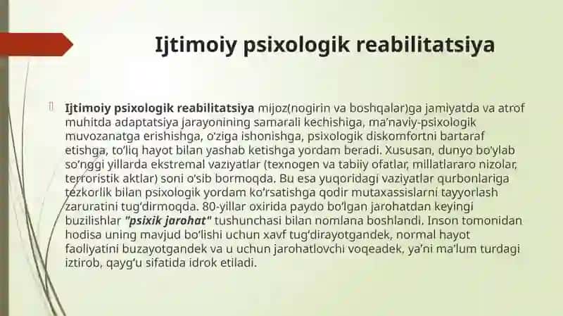 Keksa yoshdagi ruhiy bemorlarni ijtimoiy psixologik reabilitatsiyasi 4