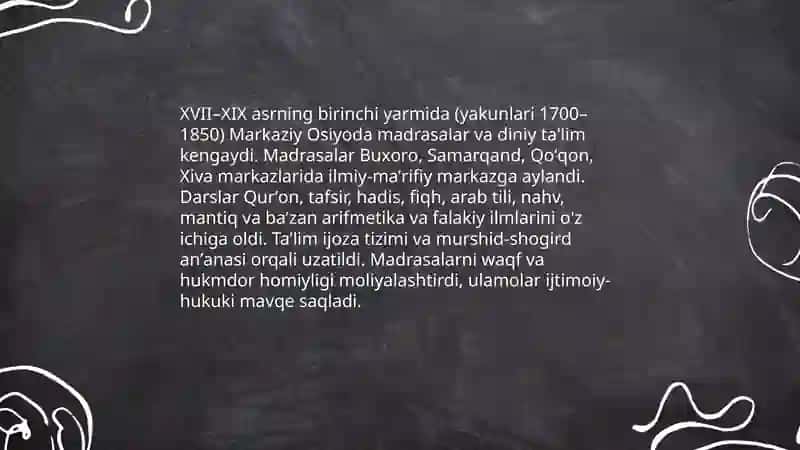 XVII–XIX asrning birinchi yarmida tarbiya, maktab va pedagogik fikrlar rivoji 4