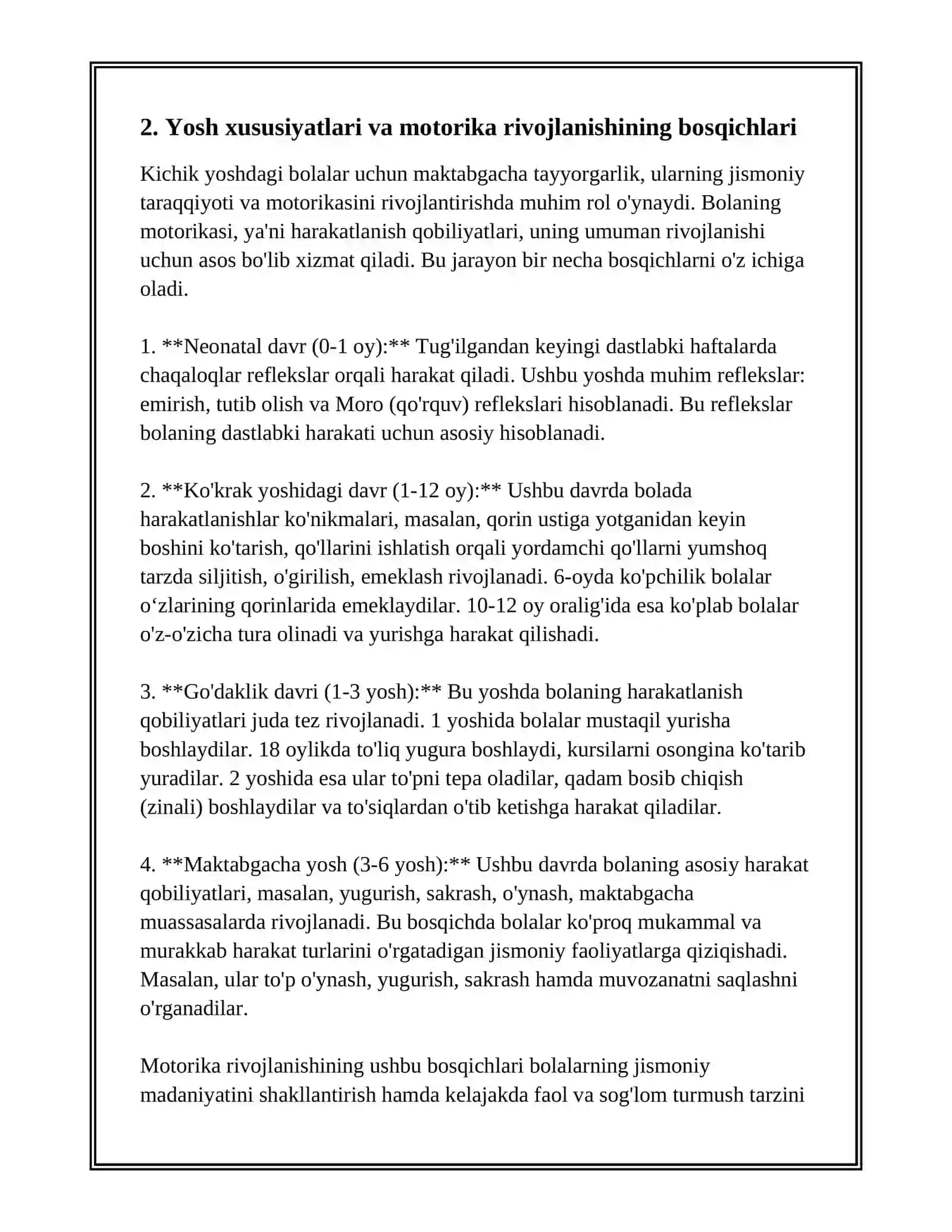 MAKTABGACHA YOSHDAGI BOLALARNI ASOSIY HARAKATLARGA O'RGATISH METODIKASI 4