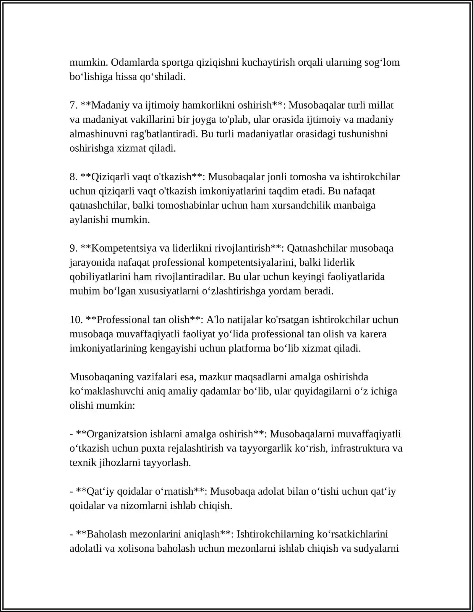 GANDBOL BOYICHA MUSOBOQA NIZOMI QOIDALARINI TUZISH 4